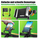 Handlebar Phone Mount Quick Release CNC Aluminium Anti-Vibration V-Clamp Fits 4.7–7.2in Smartphones