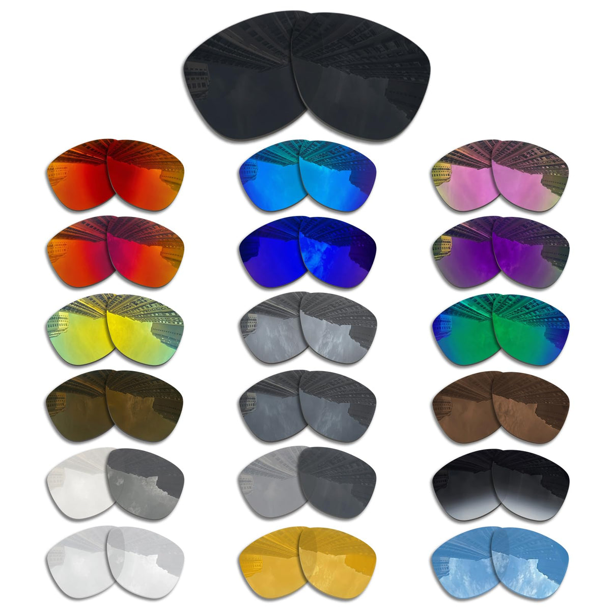 Oakley Replacement Polarized Lenses Fit Frogskins OO9013/OO9245 Anti-Scratch Impact-Resistant – Silver