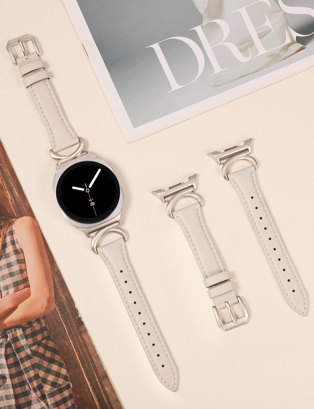 Leather Strap for Samsung Galaxy Watch 9/8 Compatible – Polaris