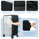 Transparent Elastic PVC Luggage Cover Waterproof Suitcase Protector – Black 20in