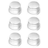 Door Stoppers Transparent 6-piece Adhesive Floor & Wall Buffers - Clear Round