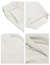 Pantaloni lejeri de in și bumbac pentru bărbați COOFANDY pentru plajă și vară – Alb 2XL