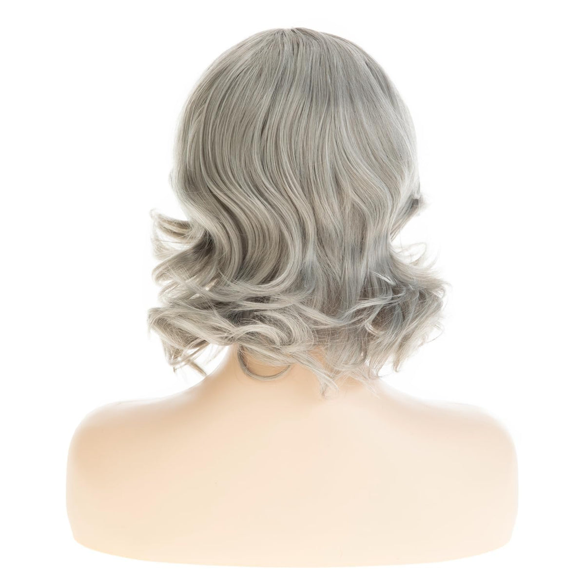 Qnbiar Women's Short Curly Wig Synthetic Hair – Grey