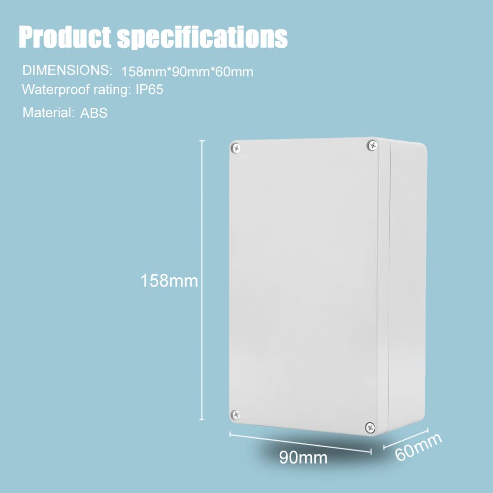 IP65 Waterproof Project Junction Box ABS Enclosure 158x90x60mm – 158x90x60mm