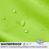 Waterproof Cycling Rain Jacket Breathable Lightweight Windbreaker – Fluorescent Yellow XL