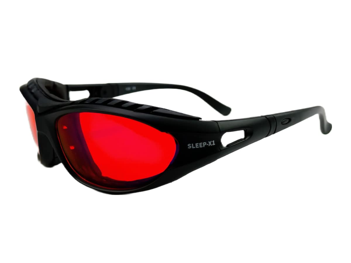 SLEEP-X1 100% Red Blue Light Filter and Green Light Filter Glasses Computer Glasses PC Gaming Bluelight Filter UV Blue Light Blocking Glasses Anti Women Men (Red)