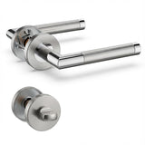 Stainless Steel Mortise Door Handle with Bathroom Knob Two-Tone – SO2-103BK-D