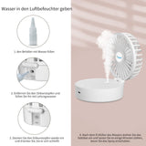 Ventilator portabil de mână reîncărcabil prin USB cu pulverizare ceață rece