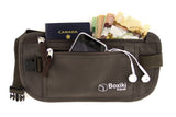 Boxiki Travel RFID Blocking Passport Holder Slim Money Belt – Brown