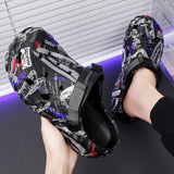 Men's Camouflage Clogs Lightweight Water Shoes Adjustable Heel Strap – Black EU 45