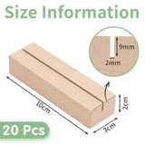 Wooden Place Card Holders 20 Pack – 10×3×2cm