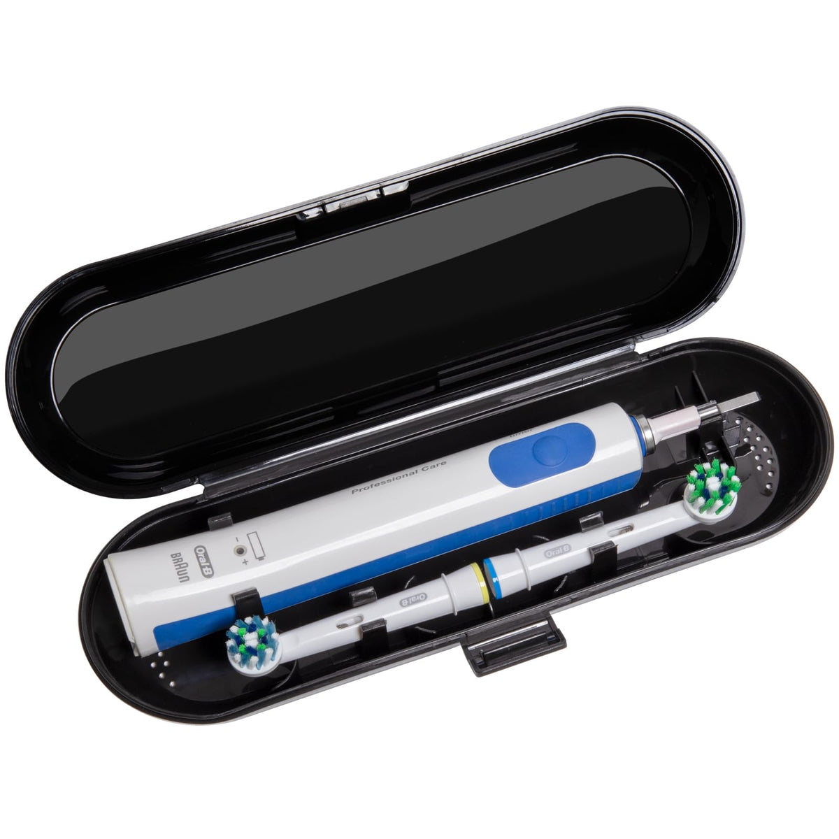 Toc rigid de călătorie pentru periuță electrică compatibil Oral-B și Philips – Negru