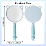 Handheld Makeup Mirror Large Professional with Handle – Blue