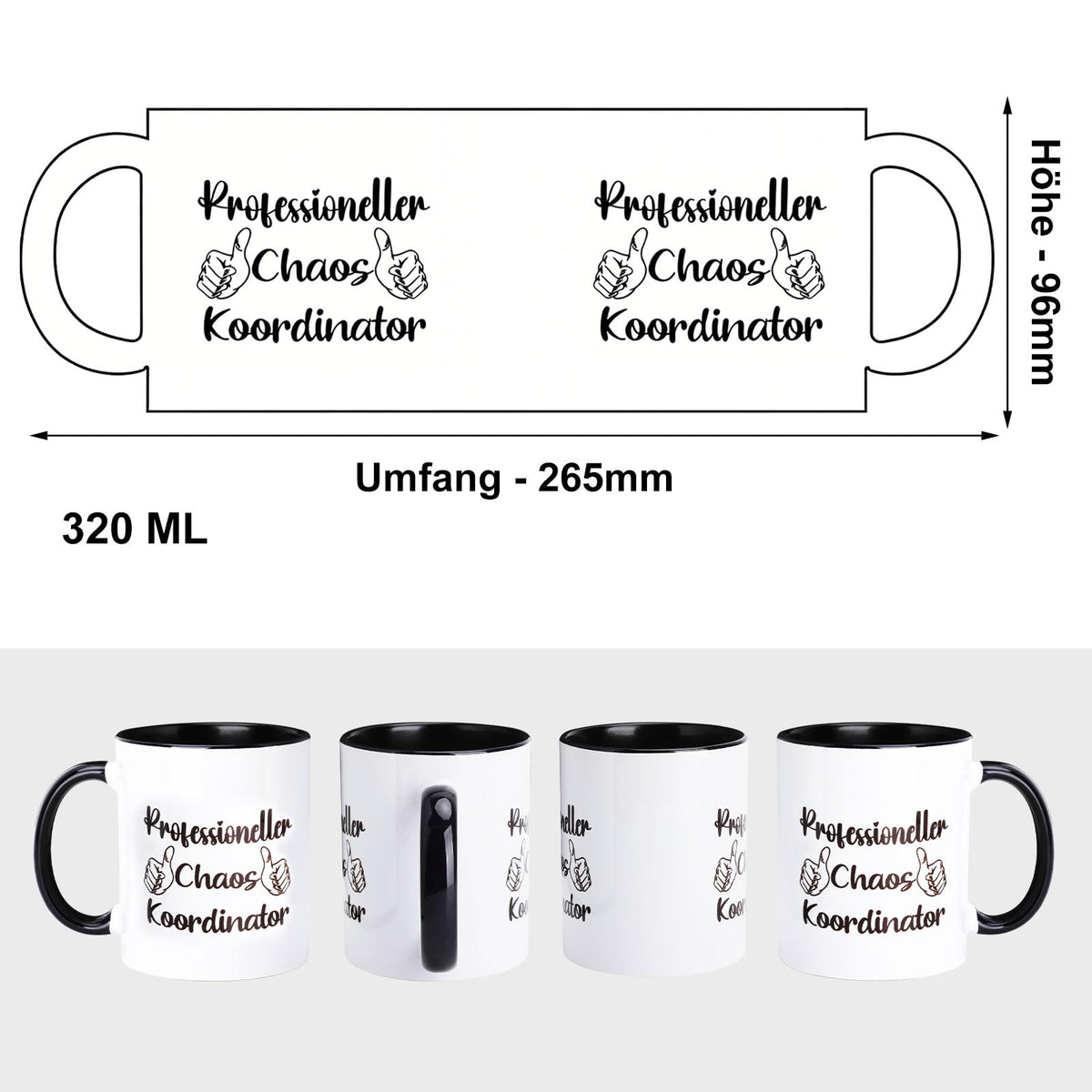 Cană ceramică cadou pentru șef inscripționată 'Professional Chaos'