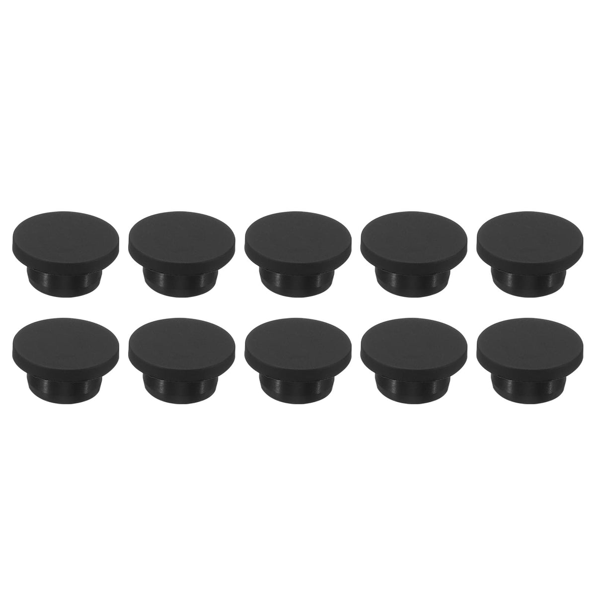 Dopuri flexibile din silicon 21mm pentru orificii de 20mm, set 10 bucăți – Negru