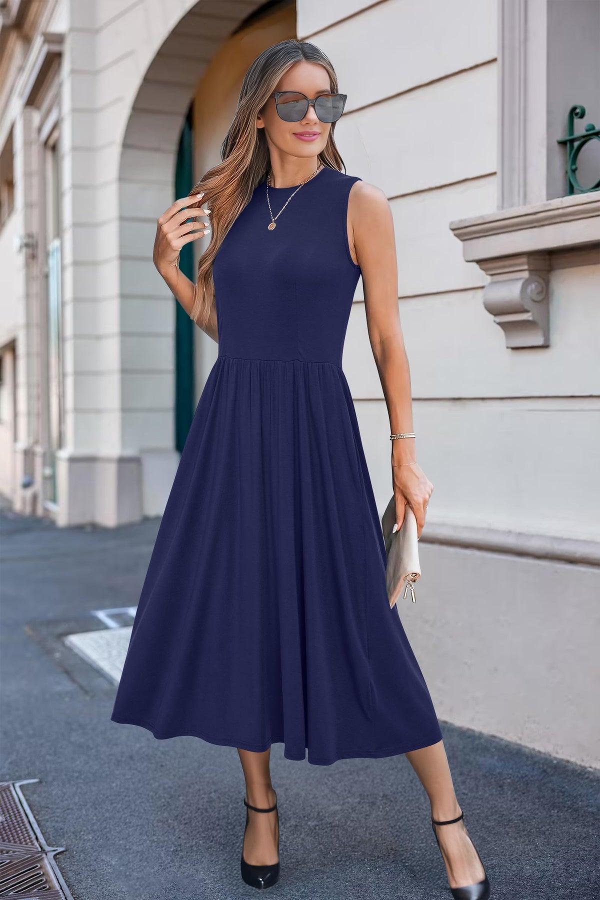 Rochie midi mulată elegantă cu volane și mâneci fluture damă – Turcoaz M