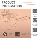 FONHCOO Blue Light Filter Glasses Women TR90 Blue Light Glasses Without Prescription, Super Light Anti-Fatigue Computer Glasses Gaming Safety Glasses (Champagne)