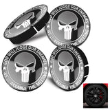 Skull Alloy Wheel Hubcaps 4-Piece Set