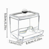 Acrylic Cotton Swab Holder Dispenser with Lid Cotton Pad Organizer – Transparent