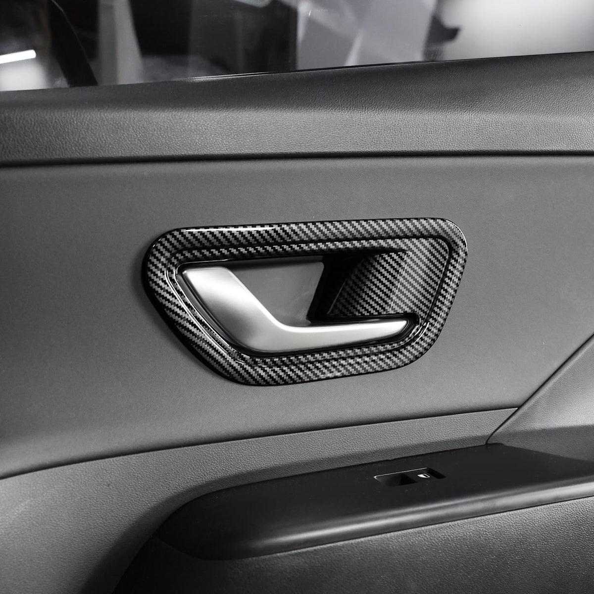 Interior Door Handle Trim Cover for Hyundai Kona 2024–2026 4pcs – Wood Grain