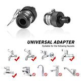 Garden Tap Quick-Connect Adapter for Round Taps 15–24mm Threadless 4-Pack