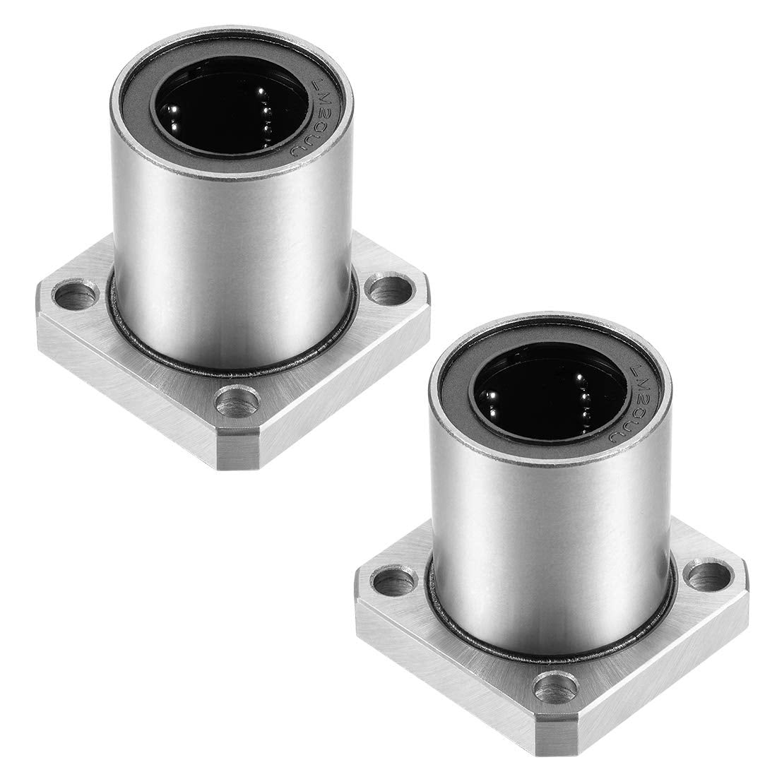 sourcing map 2pcs Linear Ball Bearing LMK20UU with Square Flange, 20mm Bore Dia. 32mm OD. 42mm Length