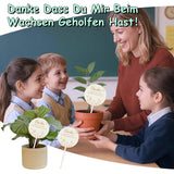 Wooden Plant Stake Engraved 'Thank You For Helping Me Grow' Garden Gift – Natural