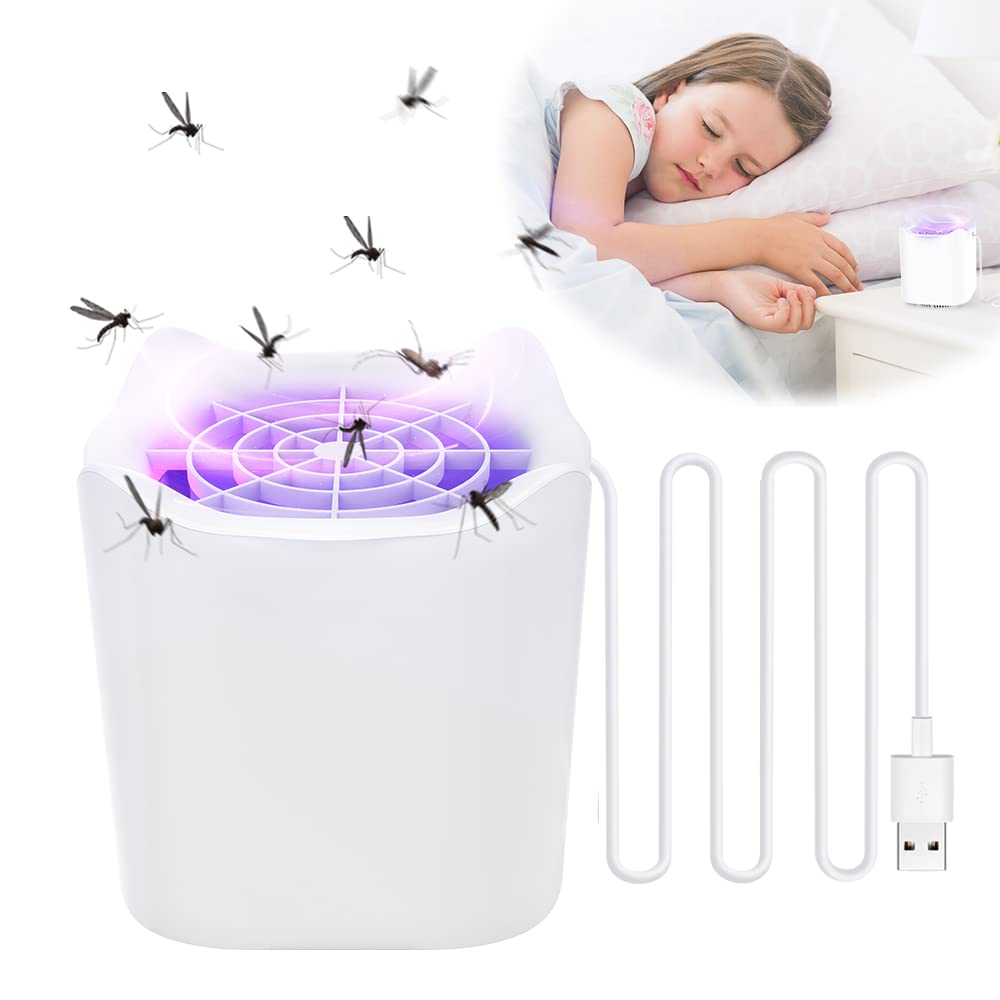 USB Electric Insect Trap Mosquito Killer Lamp for Indoor & Outdoor – White
