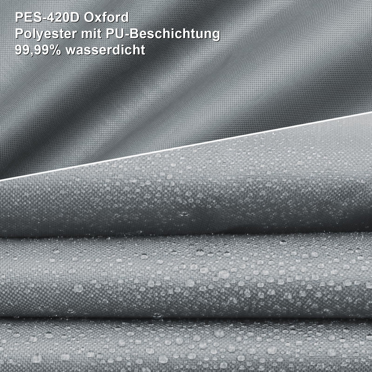 Waterproof Triangular Shade Sail 3x3x4.25m UV Protection for Patio Terrace Garden - Light Grey