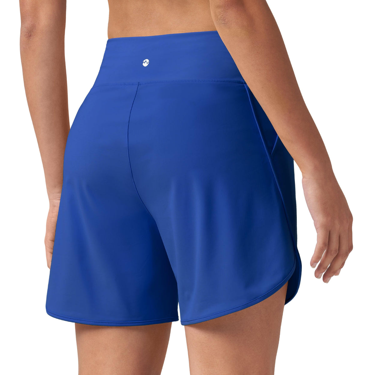 Pantaloni scurți de baie damă UPF50 talie înaltă cu uscare rapidă și buzunare – Albastru Safir XL