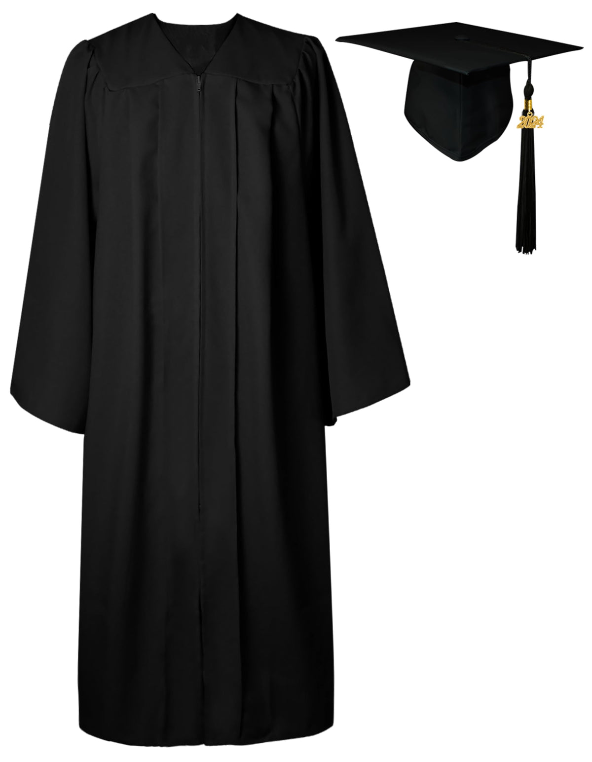 Robă și tocă de absolvire pentru adulți liceu și facultate GraduatePro unisex – Negru