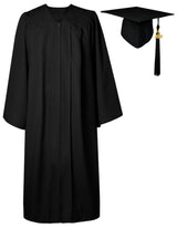 Robă și tocă de absolvire pentru adulți liceu și facultate GraduatePro unisex – Negru