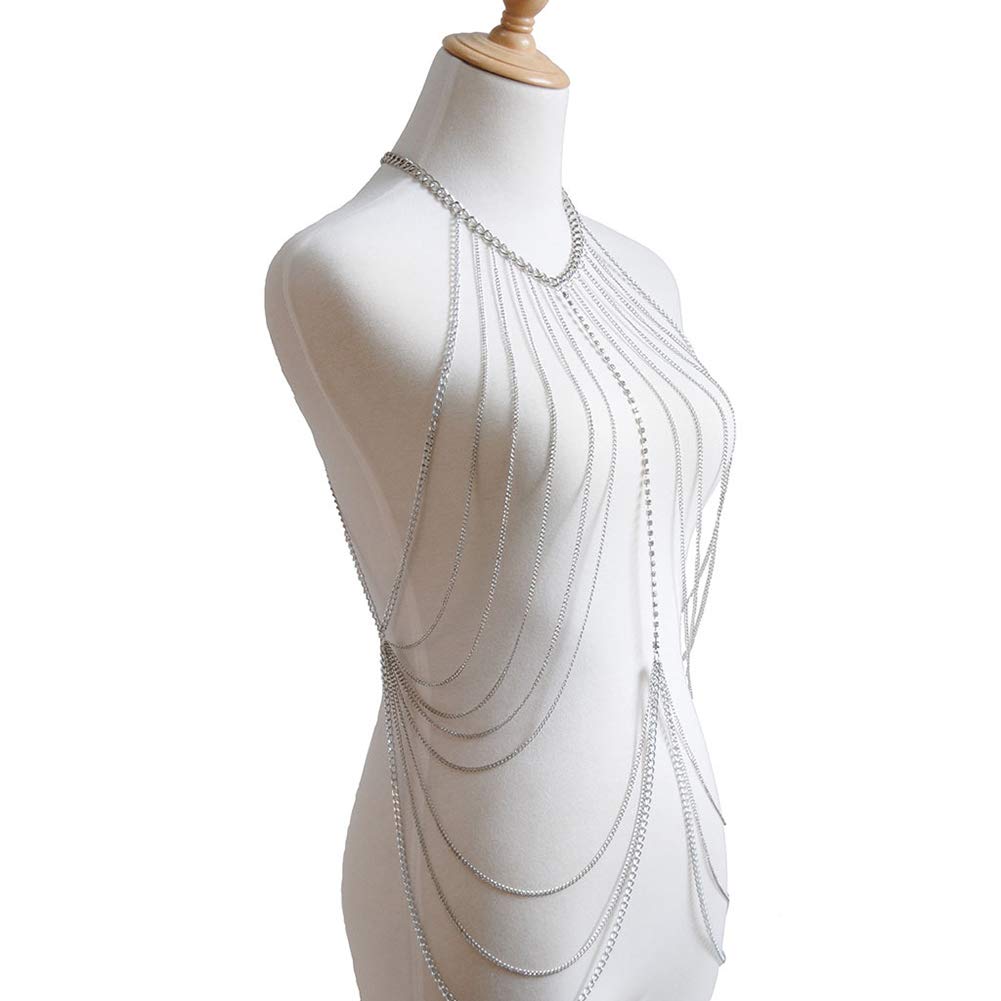 Lanț decorativ de corp pentru damă stratificat pentru plajă și bikini – Auriu