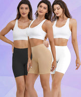Pantaloni scurți modelatori damă fără cusături cu talie înaltă compresie puternică