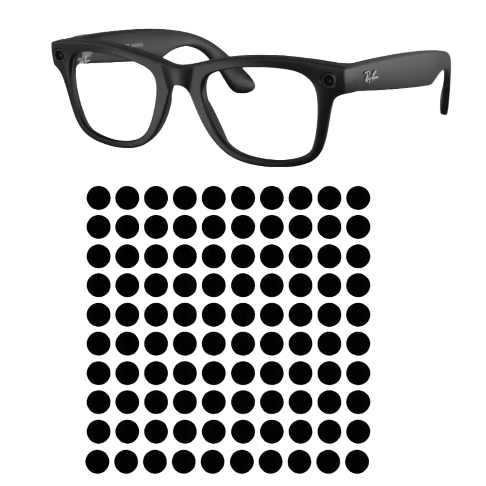 Light Blocking Stickers 100-Pack for Ray-Ban Meta & RayNeo V3 – Black