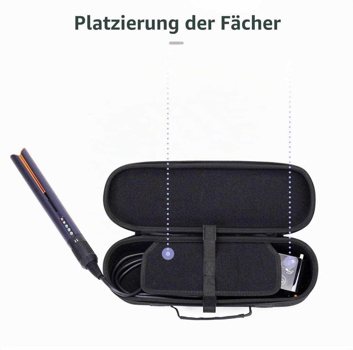Travel Case for Airstrait/Corrale Styler Straighteners Hard Waterproof Storage Bag – Black