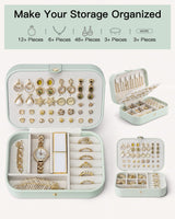 Travel Jewellery Box Holds 48 Pairs Compact Storage – Small