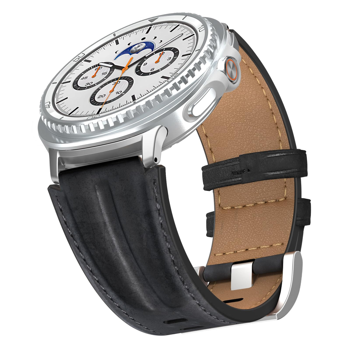 Curea din piele naturală veritabilă cu conectori metalici pentru Samsung Galaxy Watch 40/44/46 mm