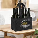 Bottle Carrier Bag 6-Bottle Beer Carrier with Opener Gift for Men – Holds 6 Bottles