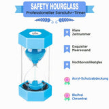 1-Minute Hourglass Sand Timer Colourful Egg Timer for Kids Teeth Brushing Classroom Games – Blue 1min