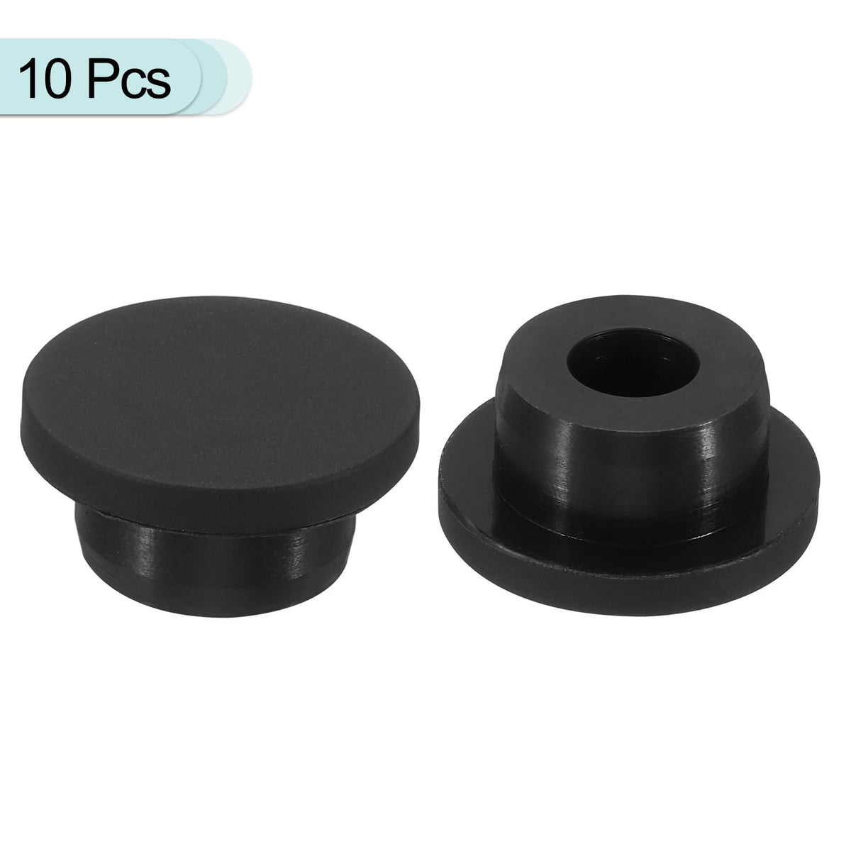 Dopuri flexibile din silicon 21mm pentru orificii de 20mm, set 10 bucăți – Negru