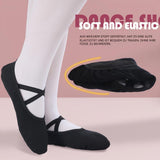 Children's Canvas Ballet Shoes Lightweight Non-slip – Black EU 31
