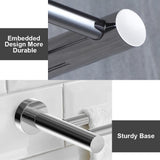 Suport portprosop dublu extensibil din inox cromat HONPHIER de perete 43-72 cm – Crom