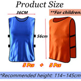 10-Piece Children's Football Training Vests Team Game Bibs – 5 Orange + 5 Blue