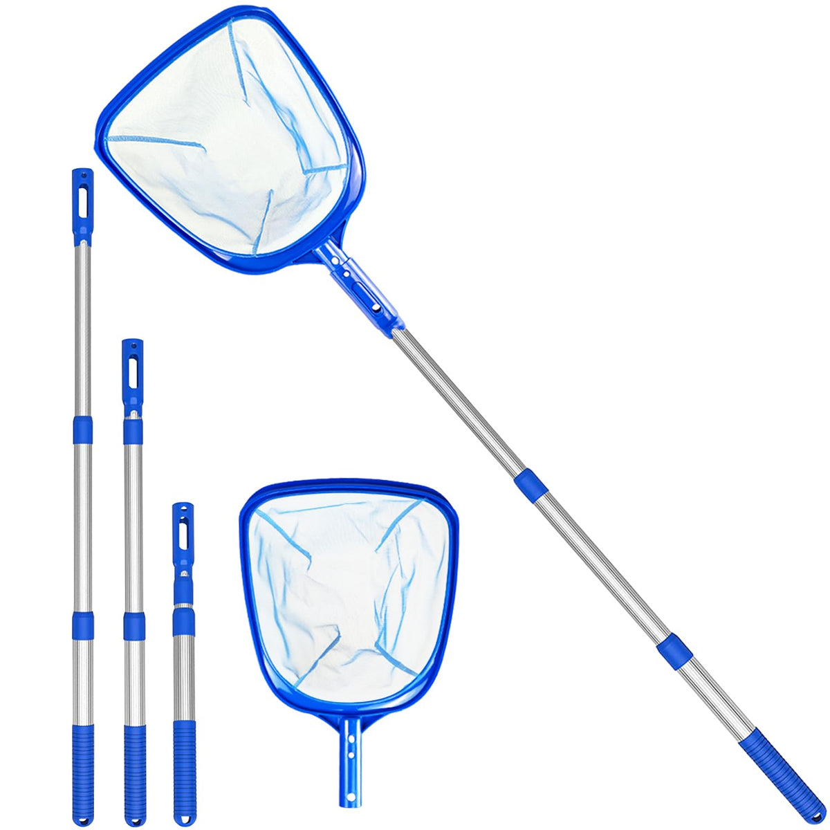 Pool net with telescopic pole | Pool cleaning pool cleaning set leaf net fine mesh pool net | Pool cleaner with telescopic pole for cleaning swimming pool whirlpool spa fountain