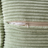 Fețe de pernă decorative din raiat catifelat corduroy MIULEE 40x40 cm, set 2 bucăți – Verde