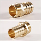 Ștuț adaptor furtun din alamă 1 inch filet exterior x 32 mm cu 2 coliere din alamă