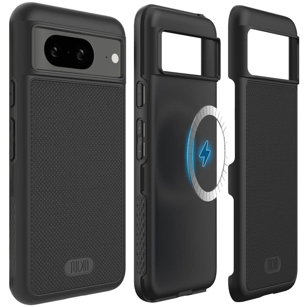 Husă de protecție TUDIA MergeGrip pentru Google Pixel 8 compatibilă MagSafe – Negru Mat