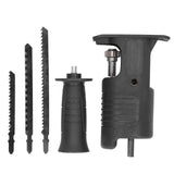 Reciprocating Saw Attachment Kit Drill-to-Saw Conversion with Metal Blades – Universal