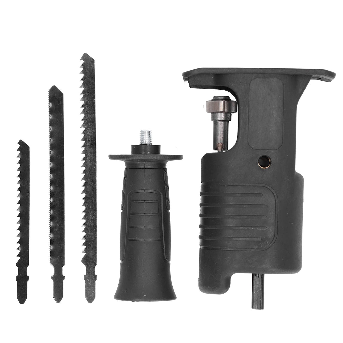 Reciprocating Saw Attachment Kit Drill-to-Saw Conversion with Metal Blades – Universal